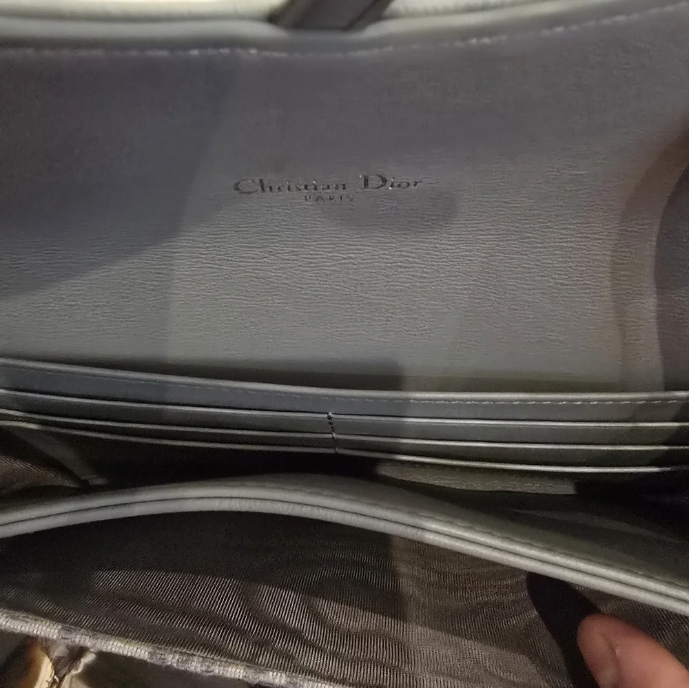 Dior Gray Saddle Crossbody Bag - Picture 9 of 13